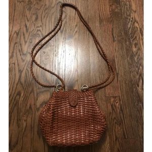 Vintage Leather purse braided leather by CEM Made in Brazil